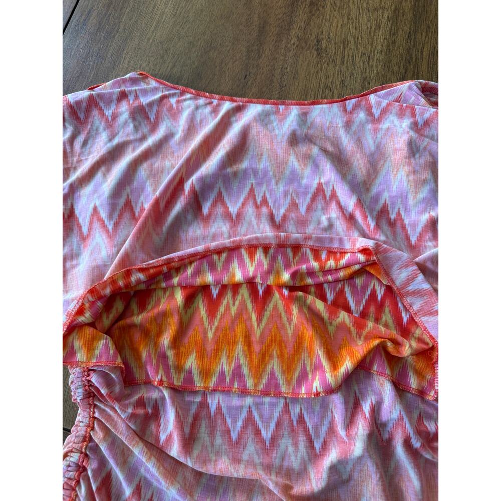 Vince Camuto Women’s L Orange Pink Zigzag Print Sleeveless Top - Picture 8 of 8